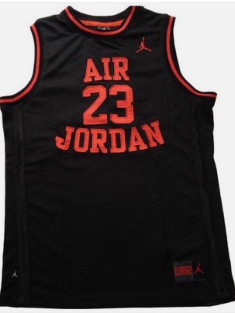 Jordan Black & Red 'Air 23' Sleeveless Basketball Jersey